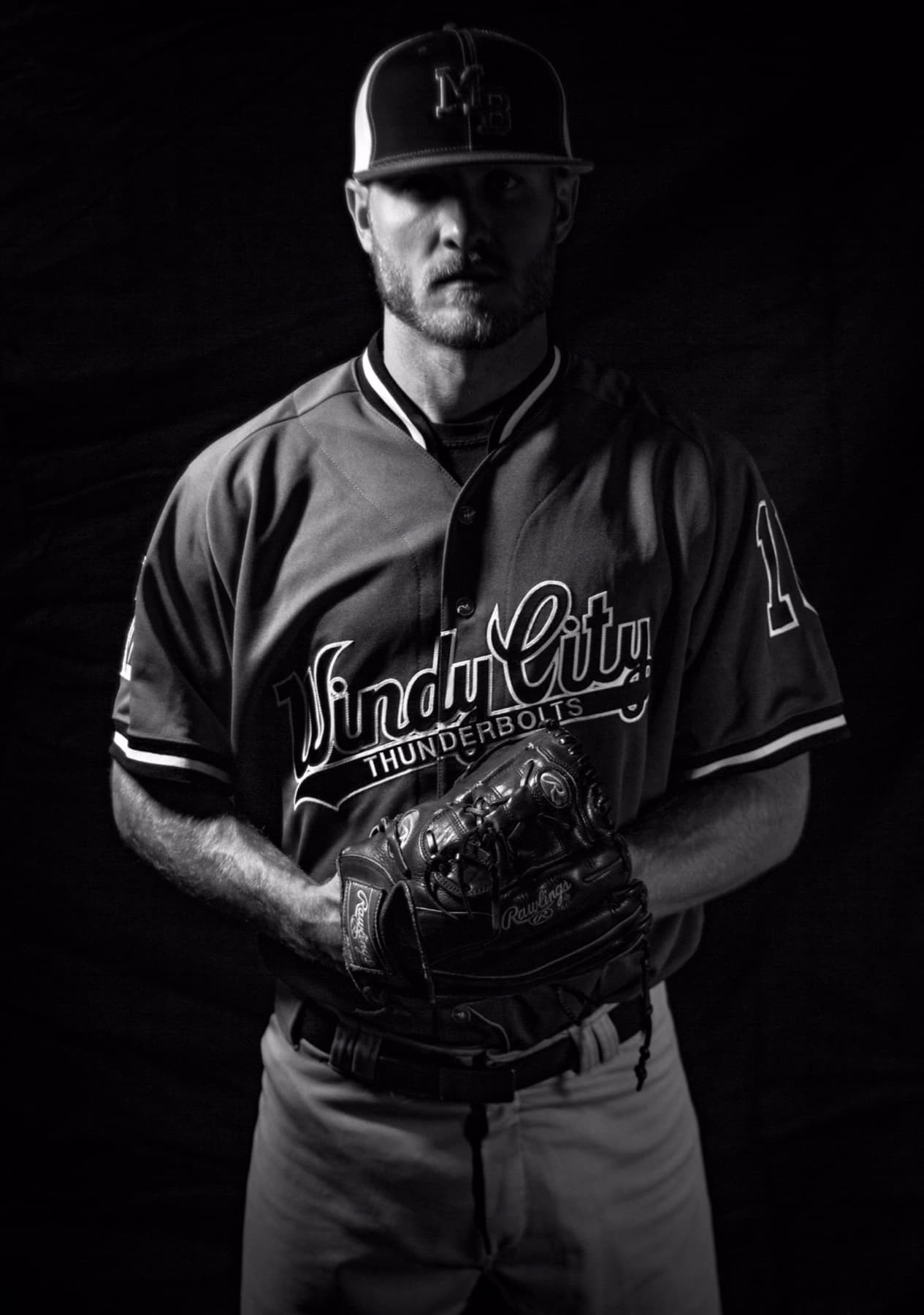 Isaac Hess in his Windy City ThunderBolts uniform, pitching professionally two years after a total hip replacement